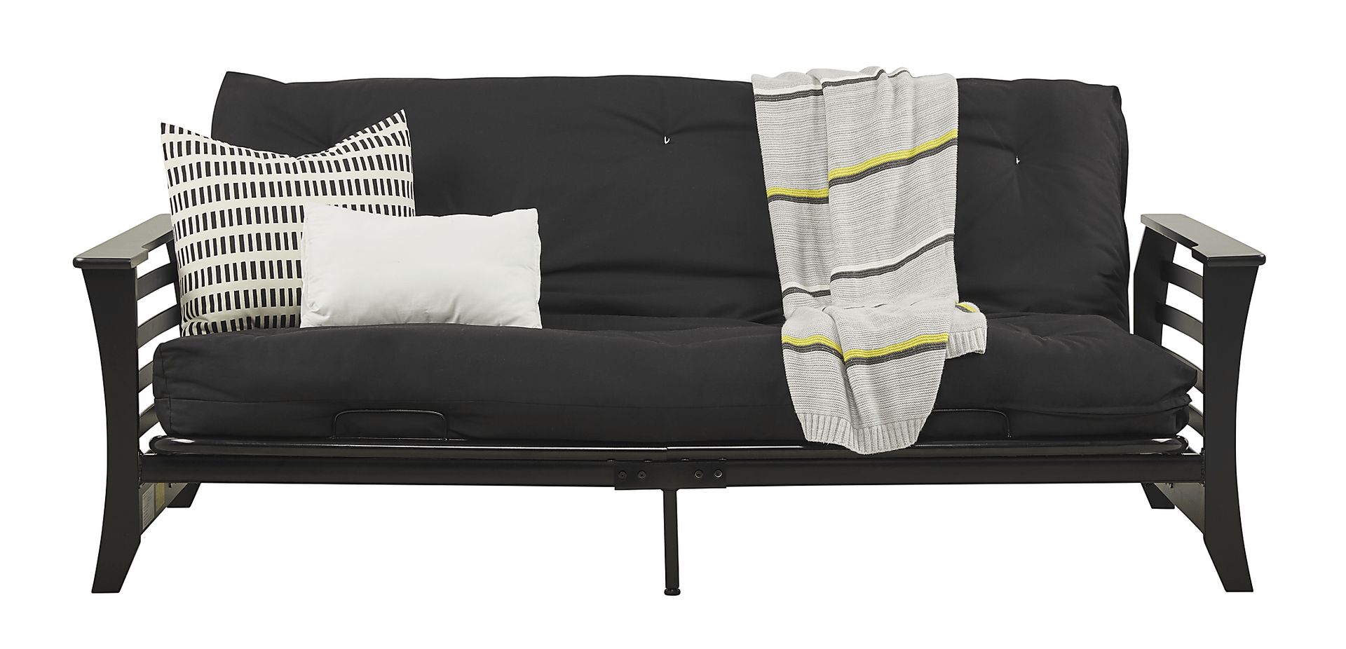 Kids Bryley Black Futon with Futon Mattress - Image 1