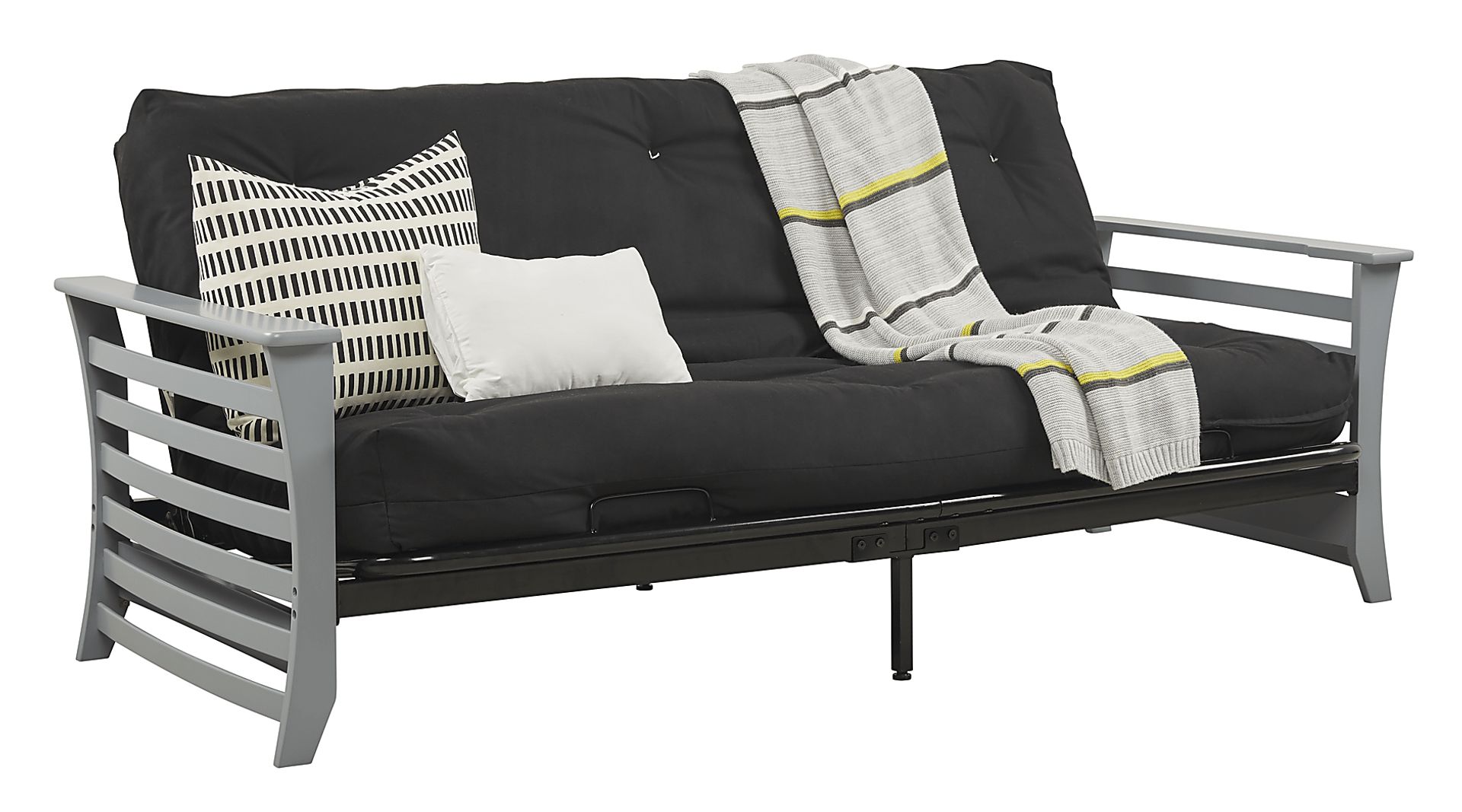 Kids Bryley Gray Futon with Futon Mattress - Image 2