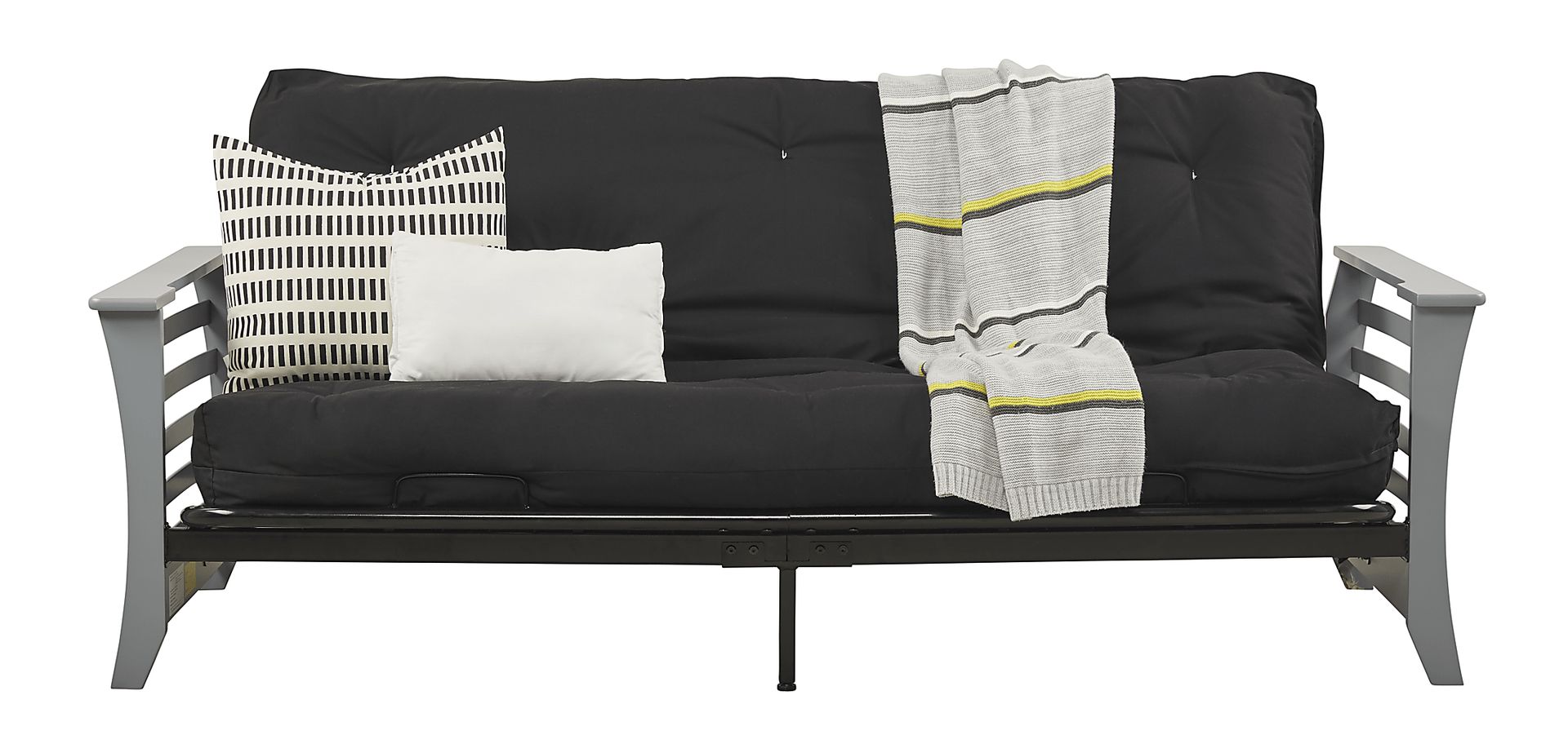 Kids Bryley Gray Futon with Futon Mattress - Image 1