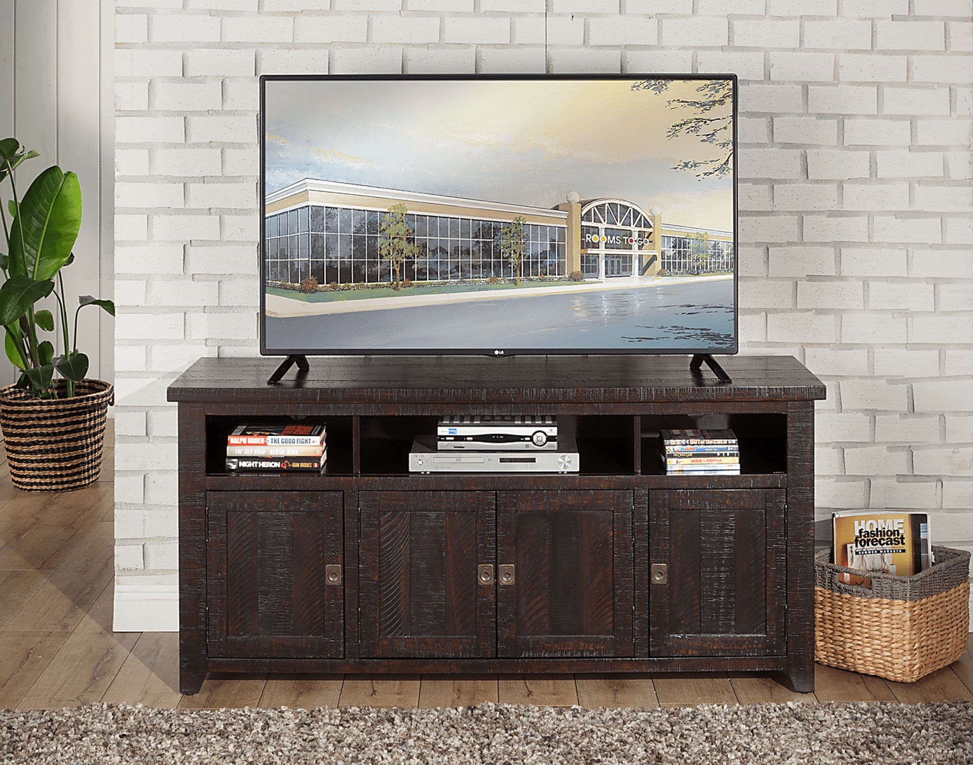 Bryn Avenue Brown 65 in. Console - Image 4