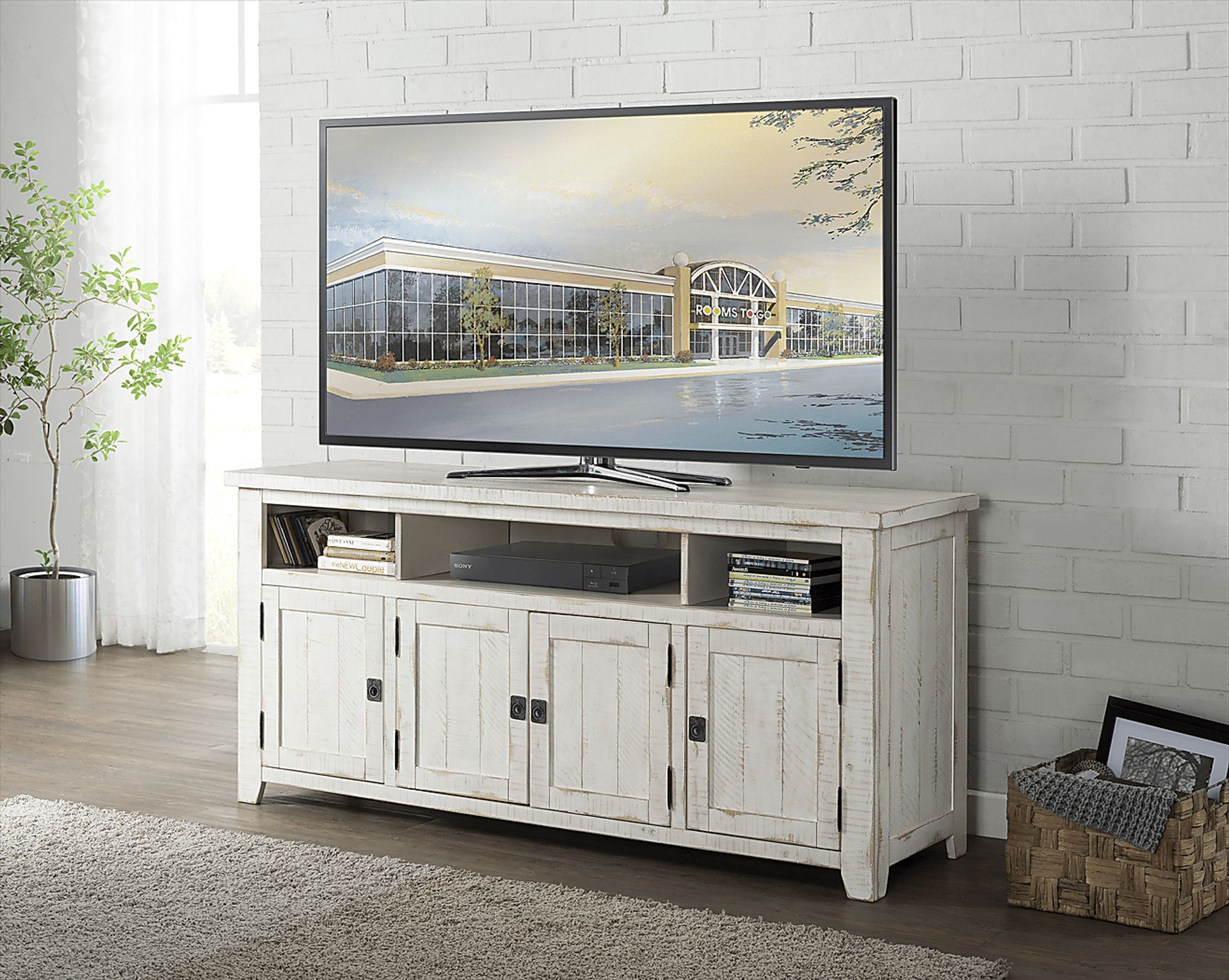Bryn Avenue Off-White 65 in. Console - Image 3