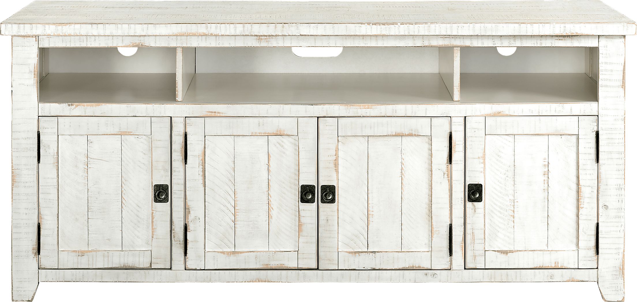 Bryn Avenue Cream Colors,Light Wood,White 65 in. Console | Rooms to Go