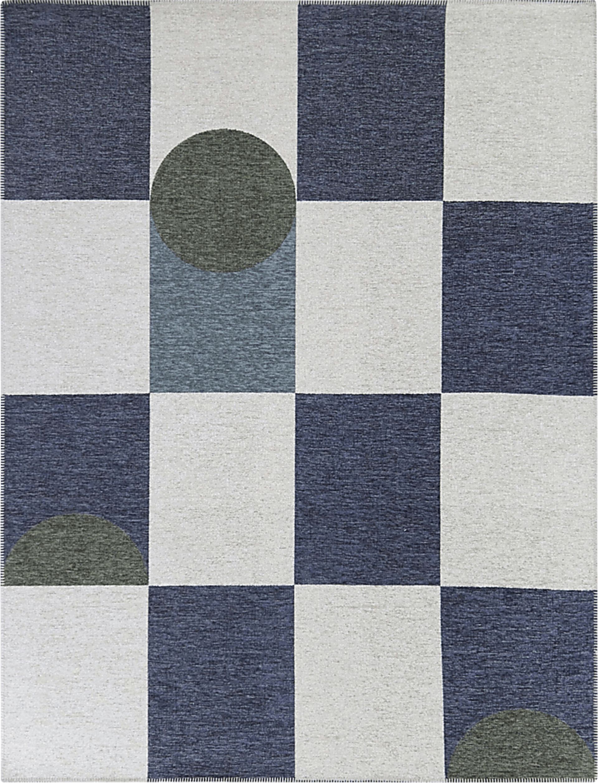 Brynhild Blue 5'3 x 7' Rug - Image 1