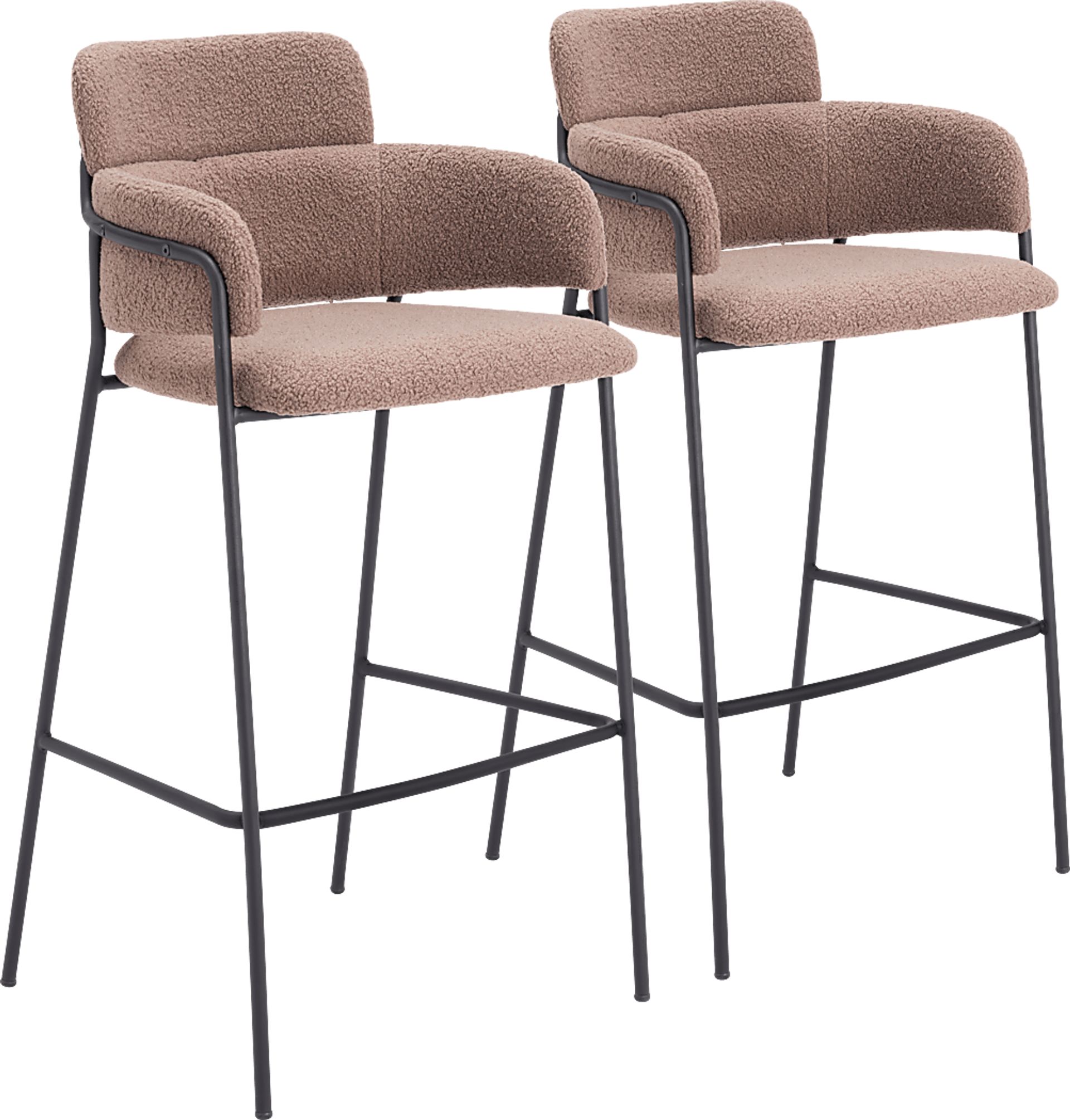 Brynns Brown Barstool, Set of 2 - Image 1