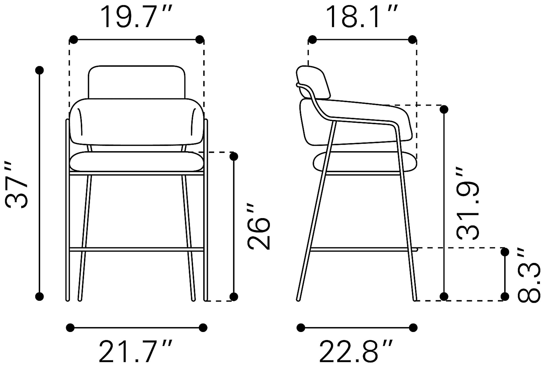 Brynns Brown Counter Height Stool, Set of 2 - Image 9