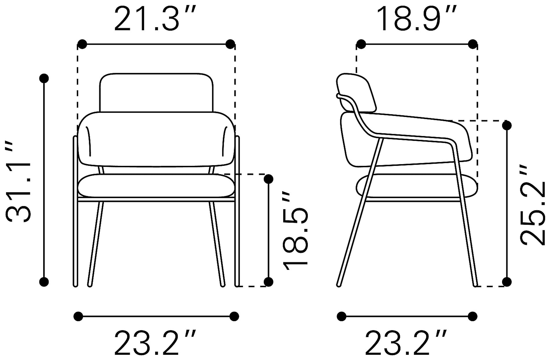 Brynns Brown Side Chair, Set of 2 - Image 11