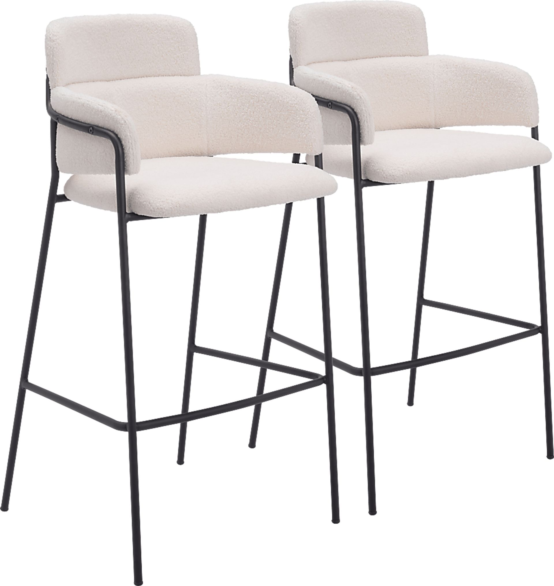 Brynns White Barstool, Set of 2 - Image 1