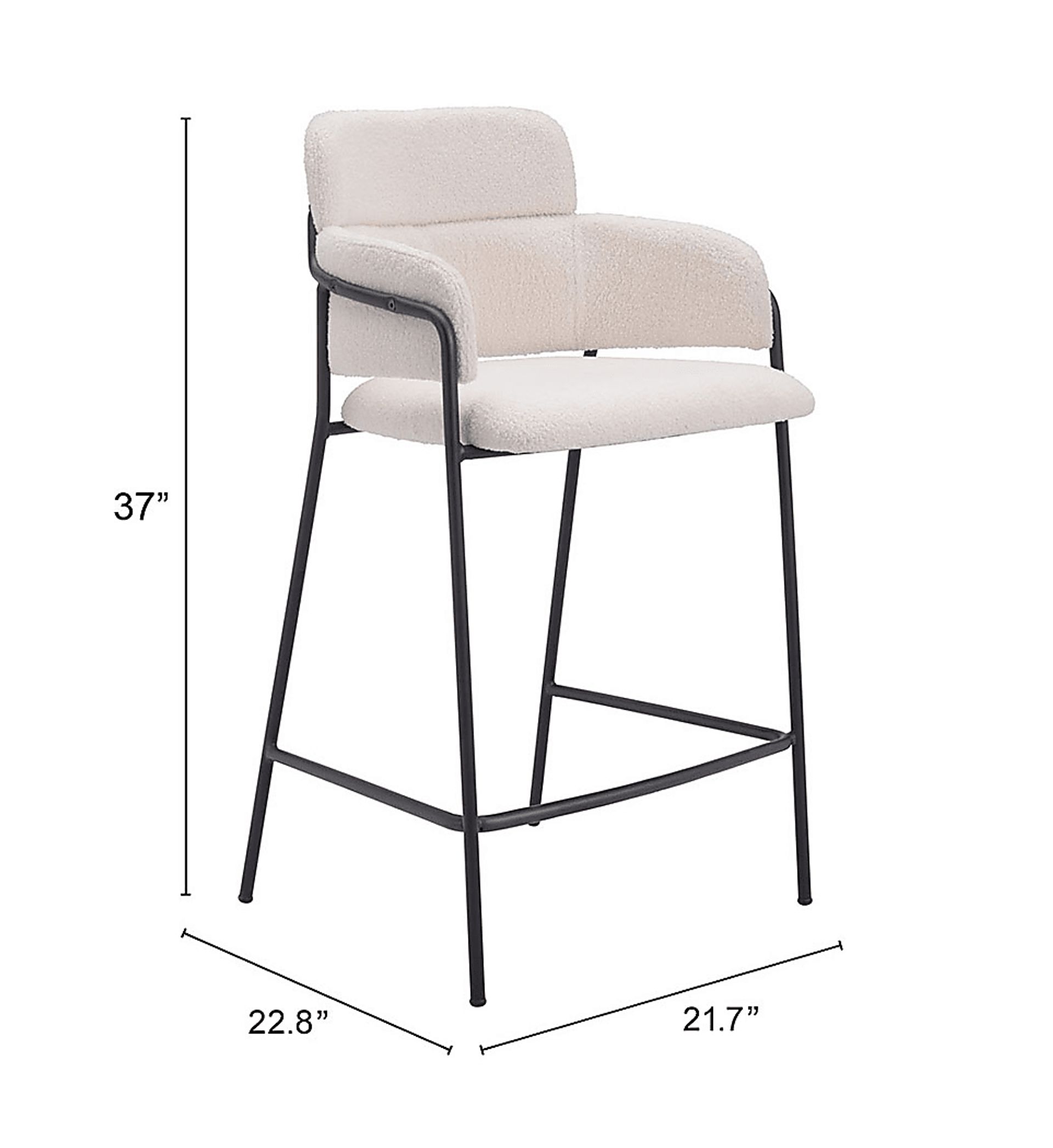 Brynns White Counter Height Stool, Set of 2 - Image 8