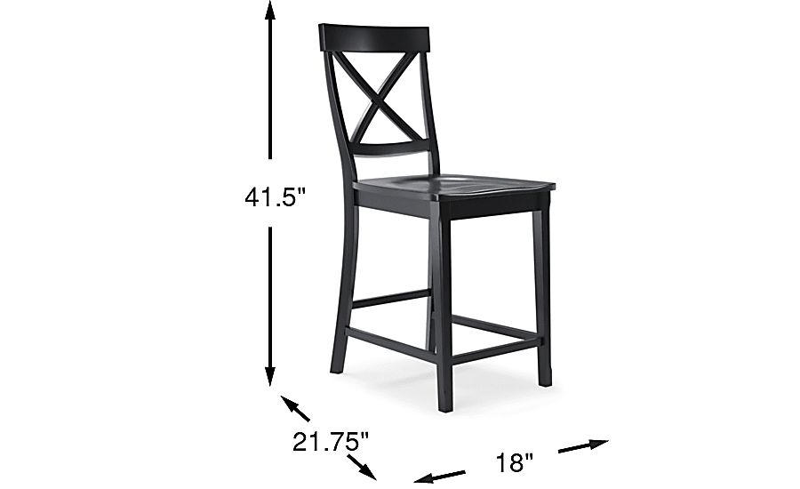 Brynwood Black Counter Height Stool - Rooms To Go
