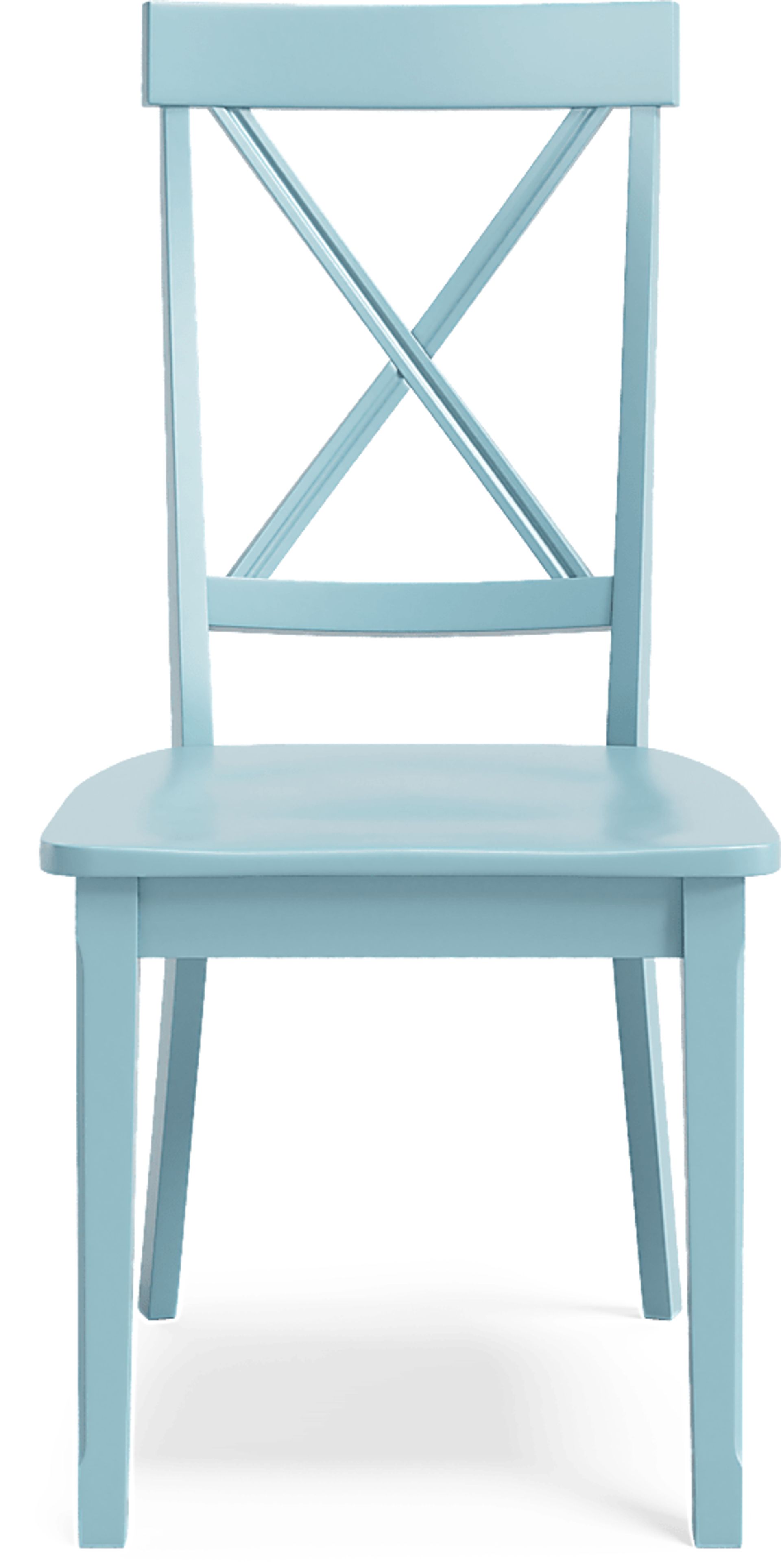 Brynwood White 5 Pc Round Dining Set with Blue Chairs - Image 7