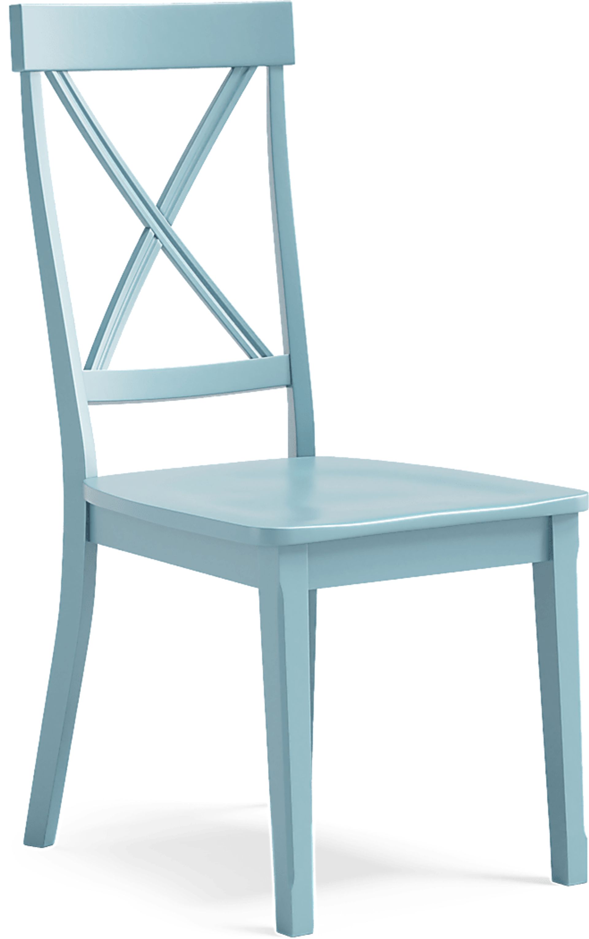 Brynwood White 5 Pc Round Dining Set with Blue Chairs - Image 6