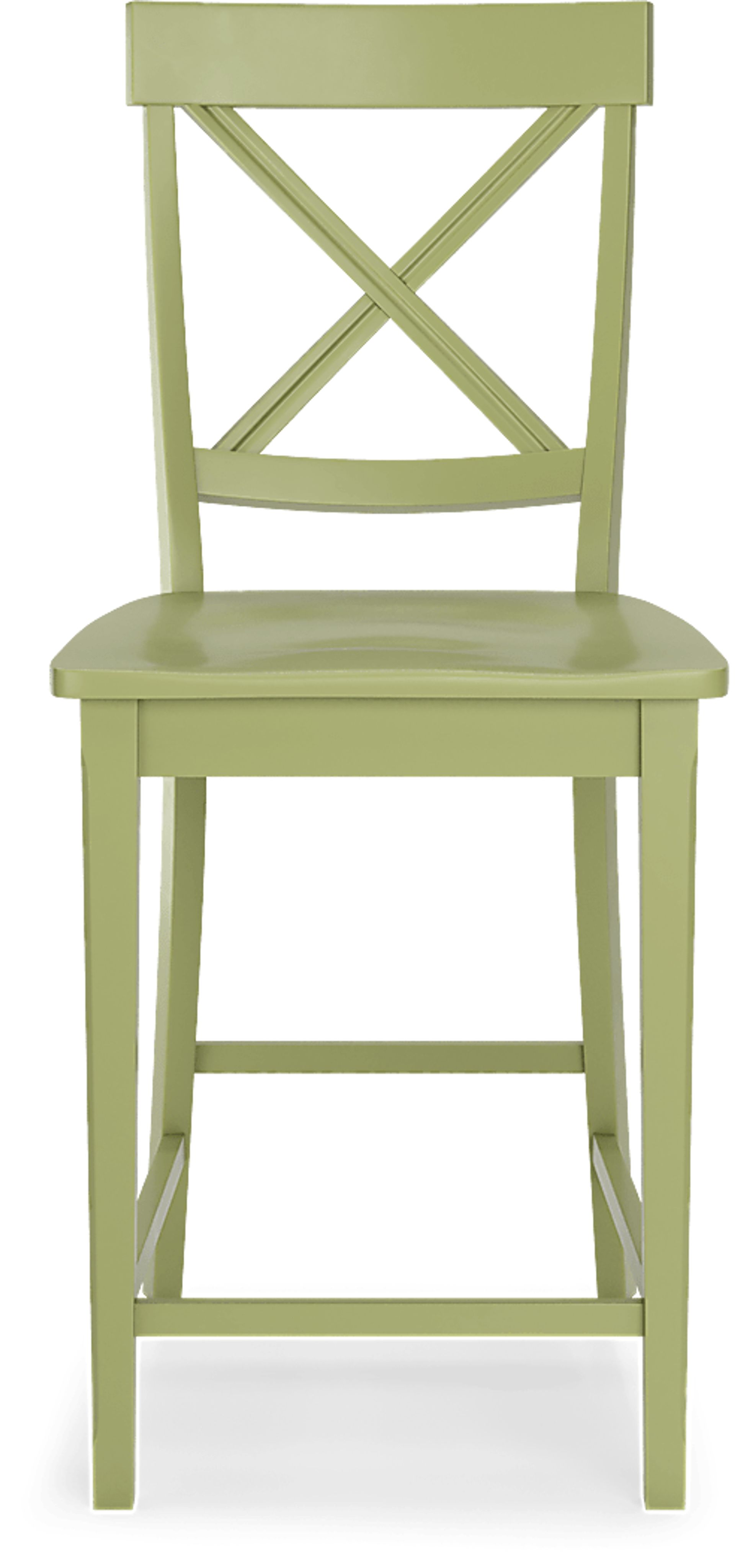Brynwood White 5 Pc Counter Height Dining Set with Green Stools - Image 7