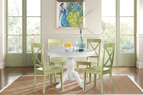 Nantucket Breeze 5 Pc Gray Dining Room Set With Round Dining Table 