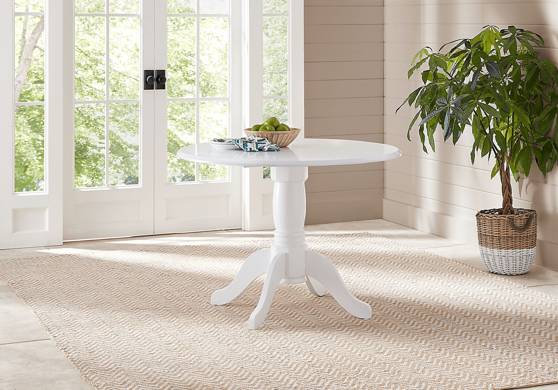 Brynwood White Drop Leaf Dining Table - Image 3