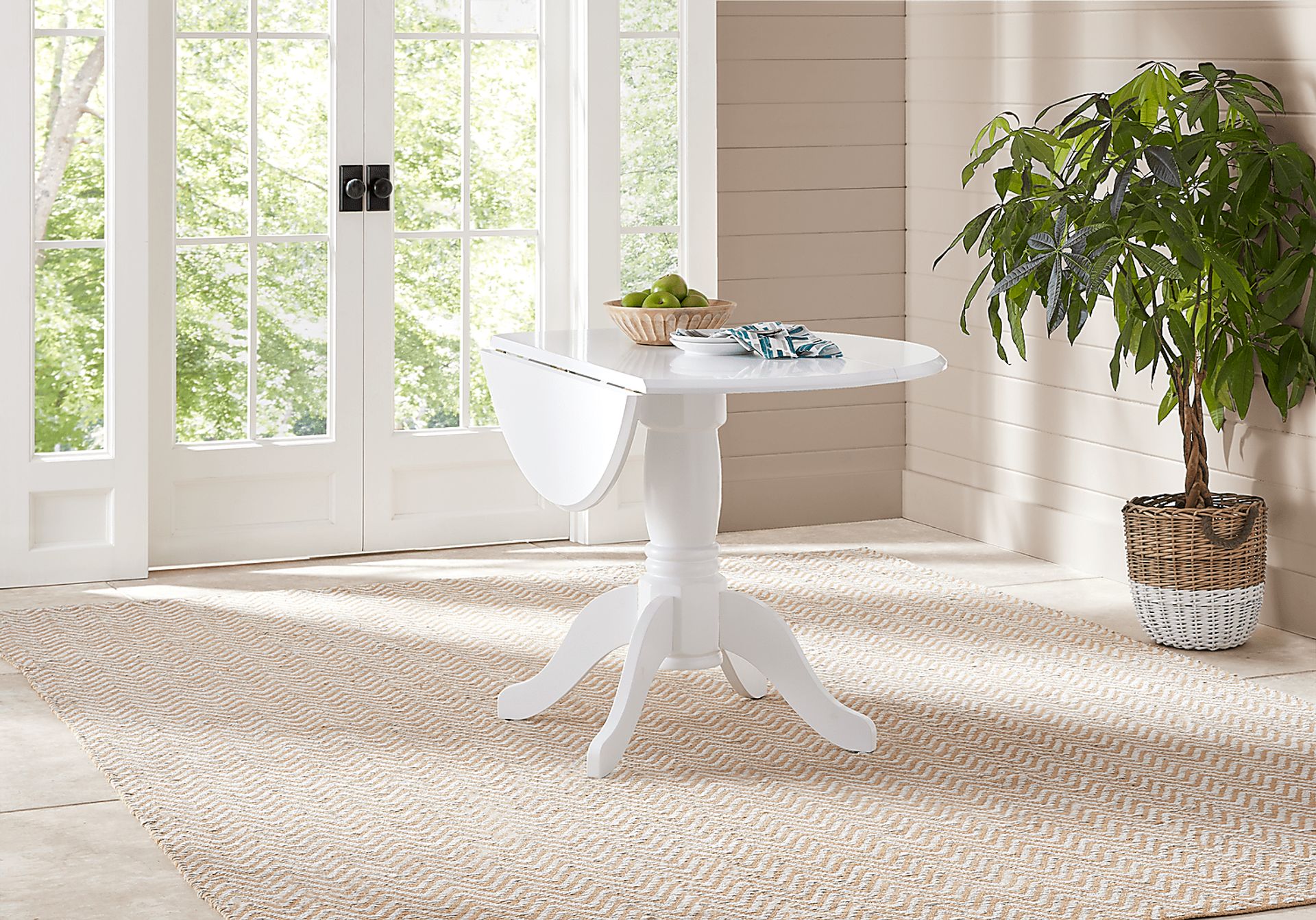 Brynwood White Drop Leaf Dining Table - Image 4
