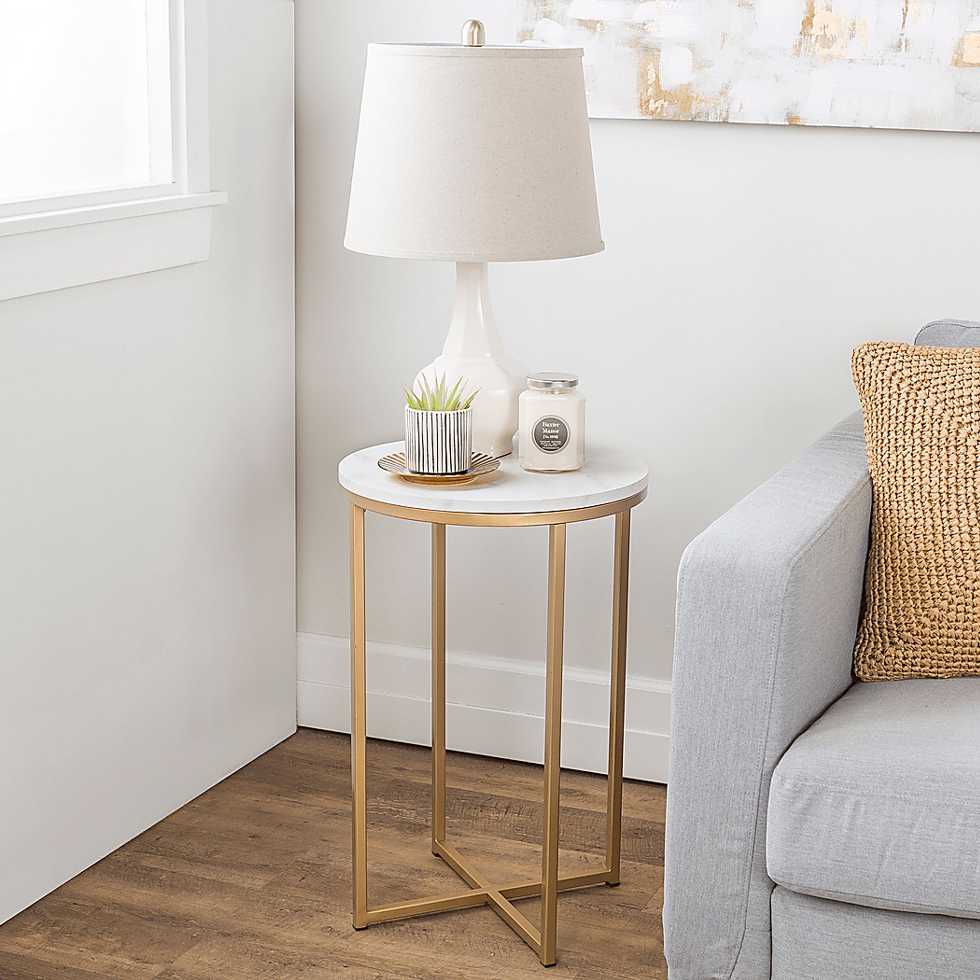 Bryon Alley White Accent Table - Image 3