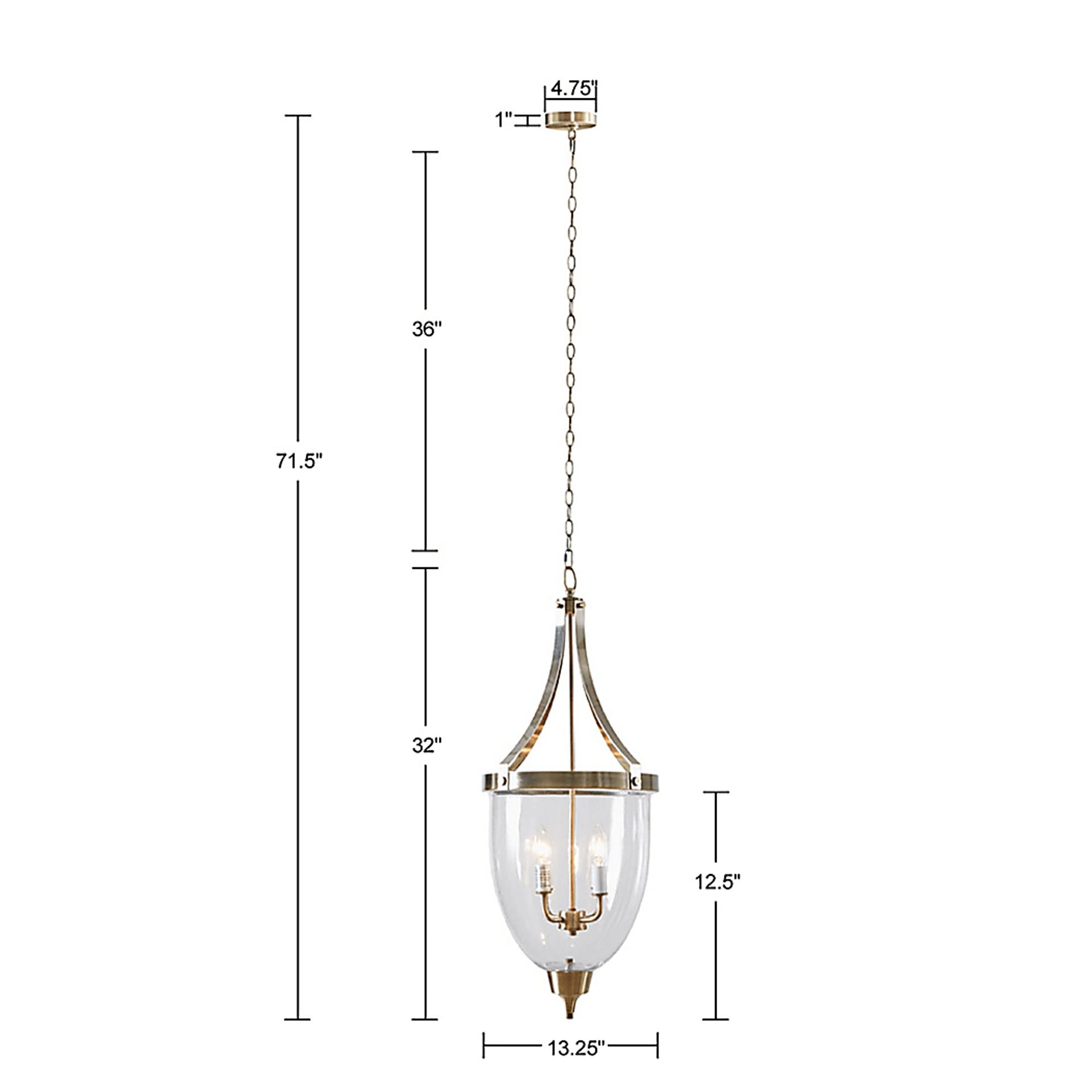 Brys Avenue Brass Pendant - Image 13