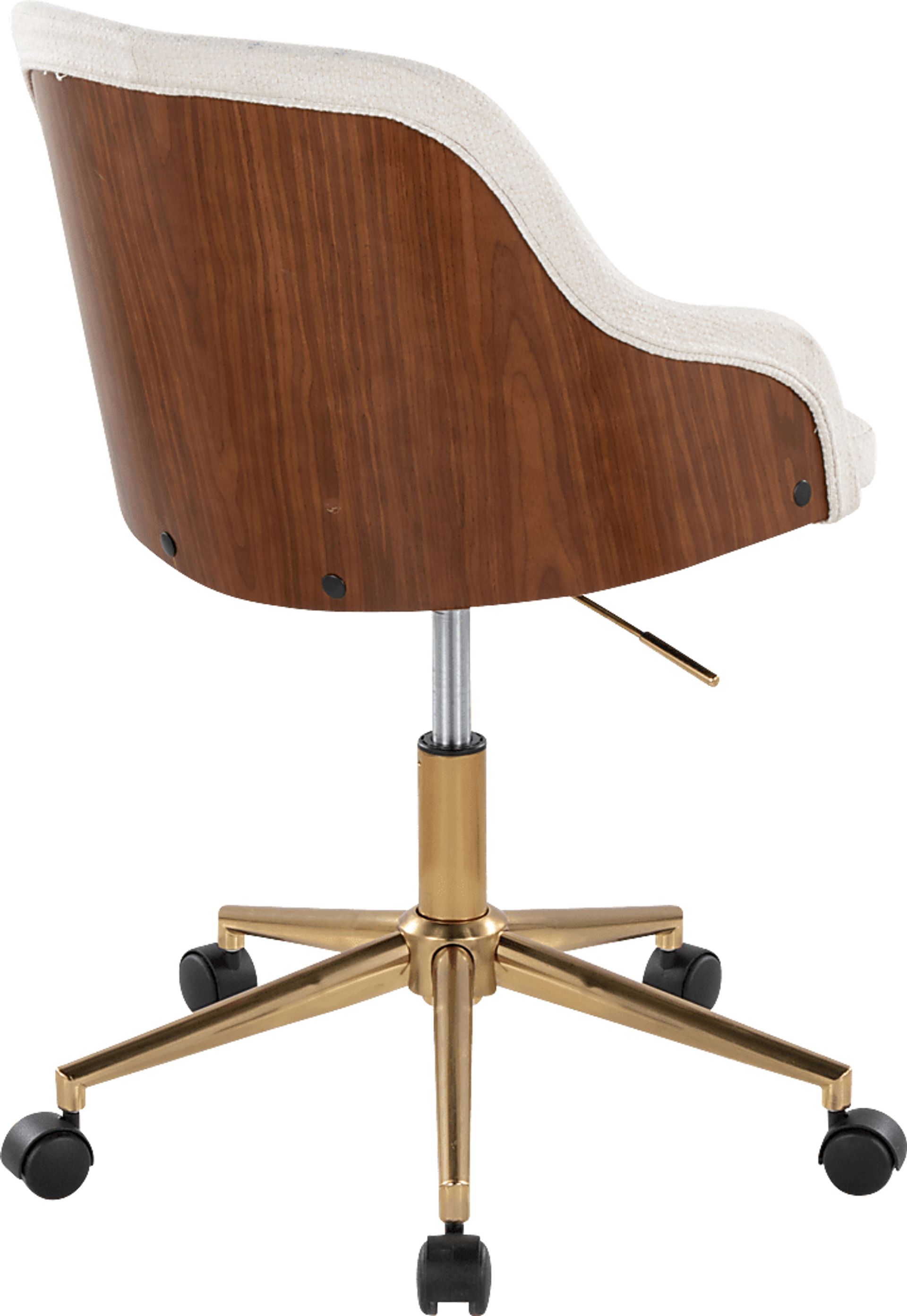 Bryta III Cream Desk Chair - Image 3