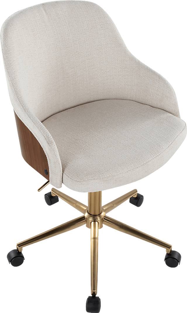 Bryta III Cream Desk Chair - Thumbnail - Image 5