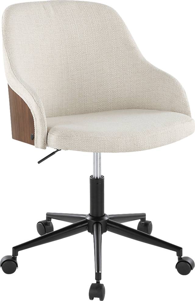 Bryta IV Cream Desk Chair - Thumbnail - Image 1
