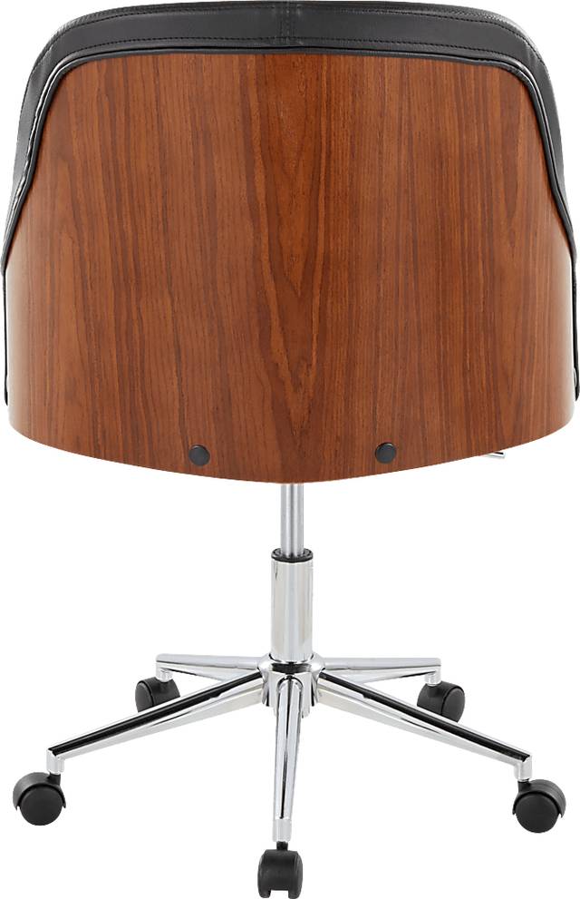 Bryta V Black Desk Chair - Thumbnail - Image 2