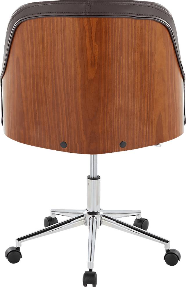 Bryta V Brown Desk Chair - Thumbnail - Image 3