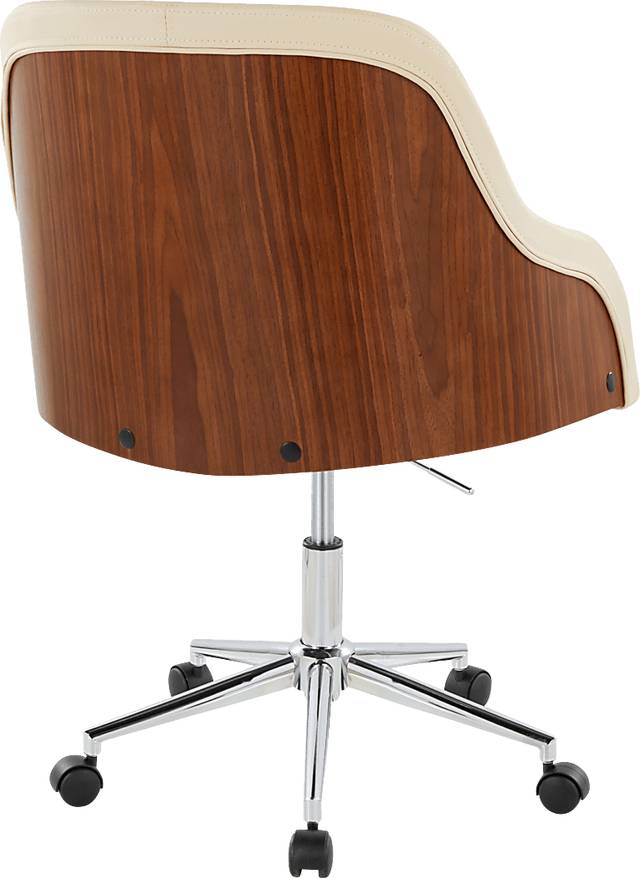 Bryta V Cream Desk Chair - Thumbnail - Image 2