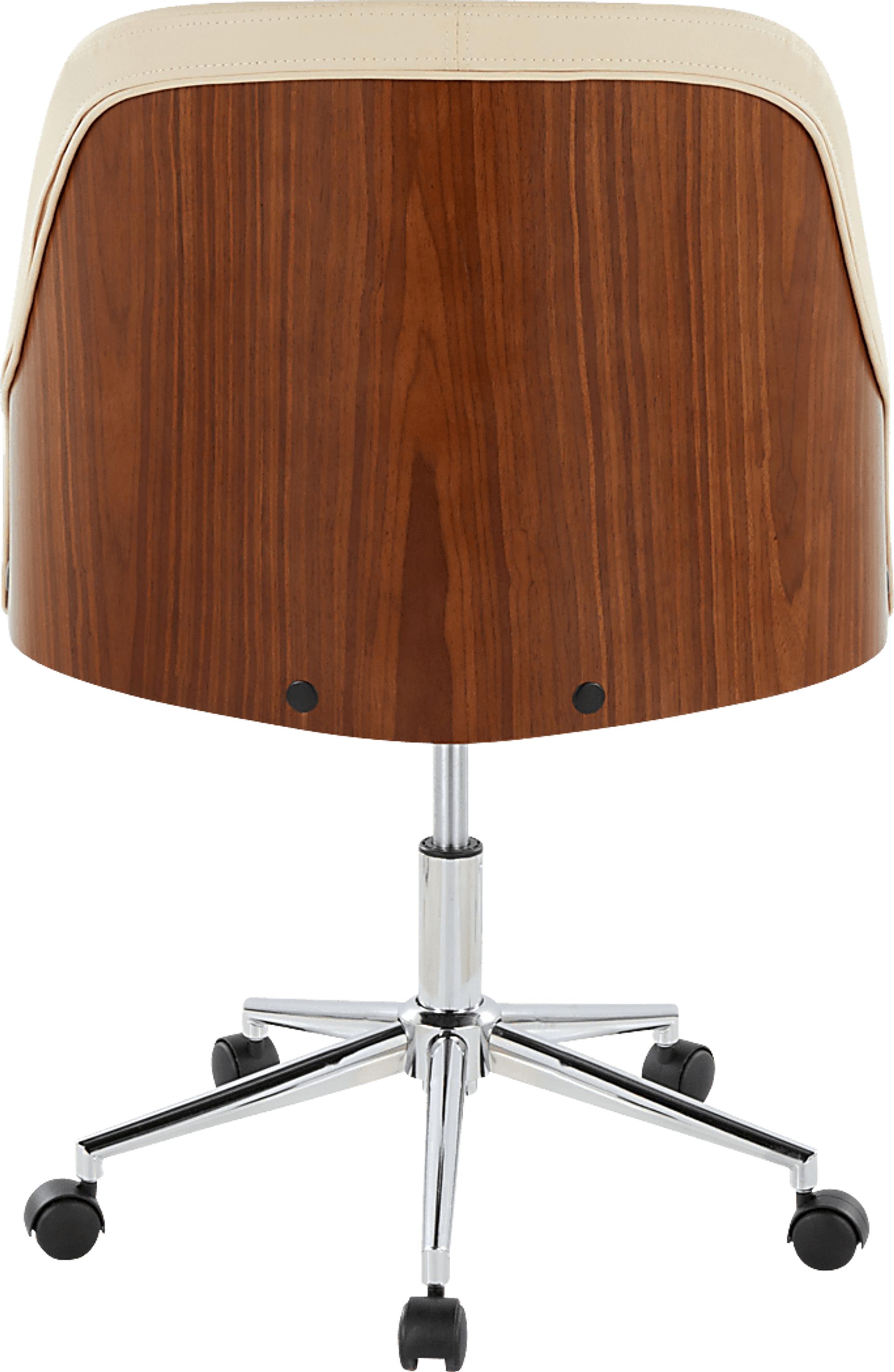 Bryta V Cream Desk Chair - Image 4