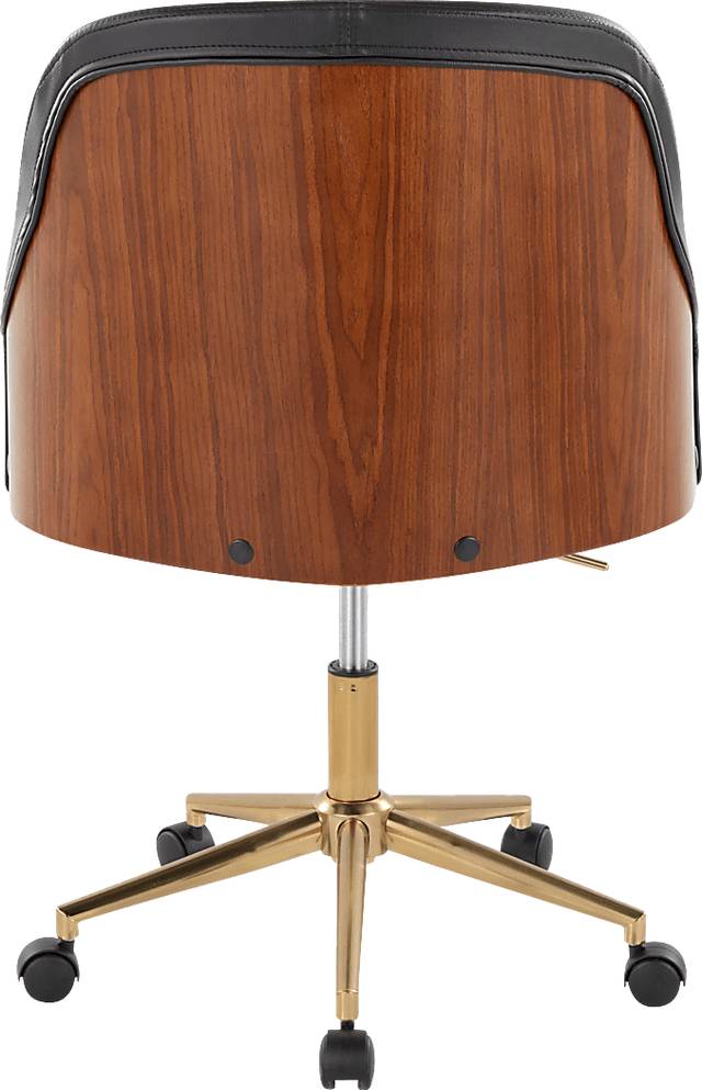 Bryta VI Black Desk Chair - Thumbnail - Image 2