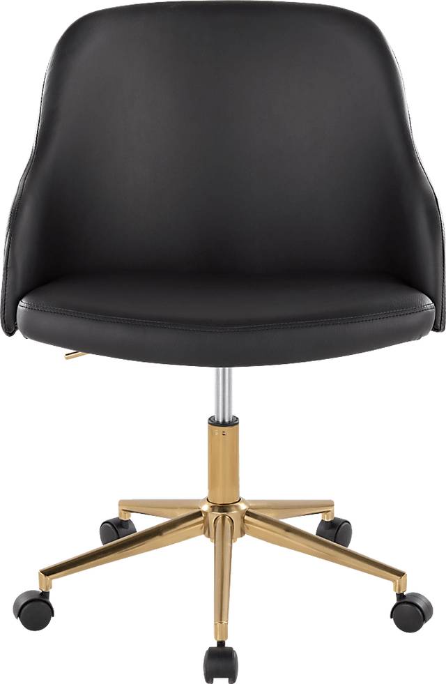 Bryta VI Black Desk Chair - Thumbnail - Image 3
