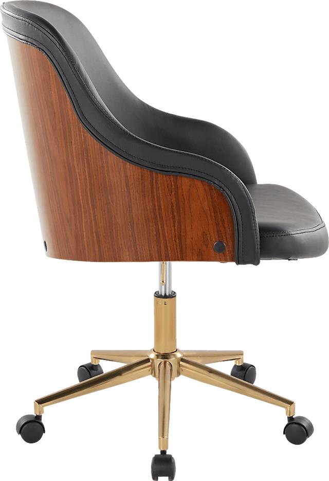 Bryta VI Black Desk Chair - Thumbnail - Image 5