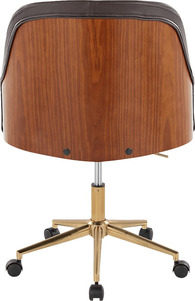 Bryta VI Brown Desk Chair - Thumbnail 4