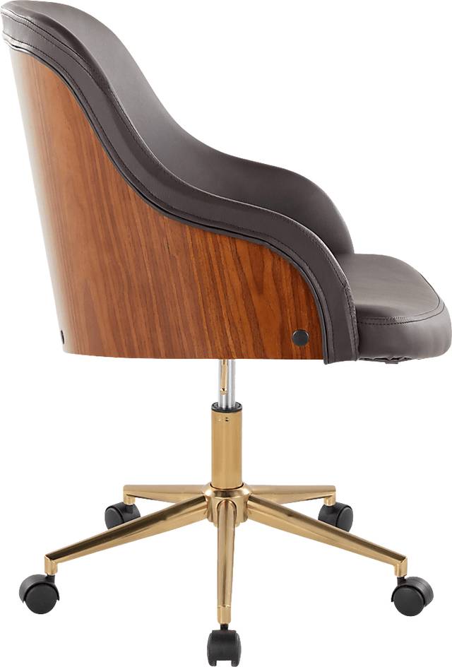 Bryta VI Brown Desk Chair - Thumbnail - Image 3