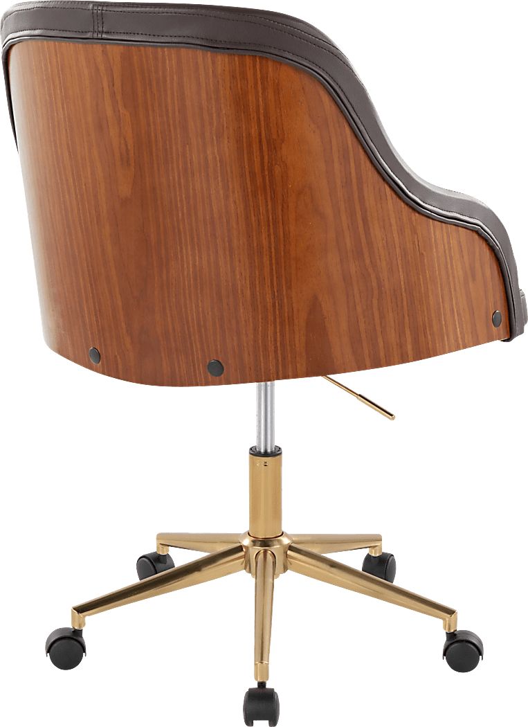 Bryta VI Brown Desk Chair - Thumbnail 2