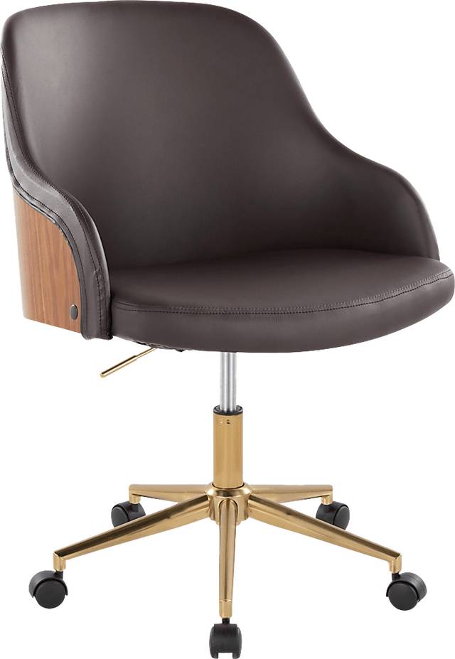 Bryta VI Brown Desk Chair - Thumbnail - Image 1