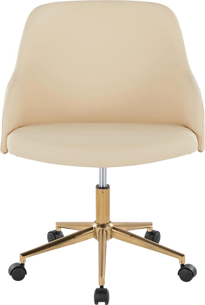 Bryta VI Cream Desk Chair - Thumbnail 4