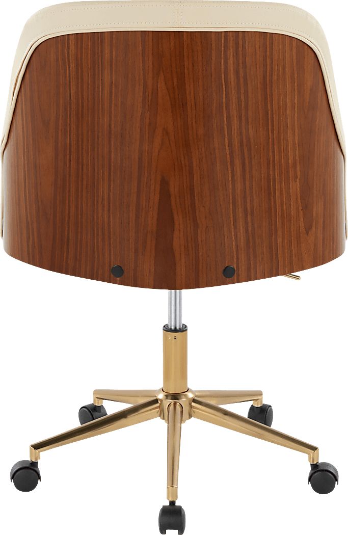 Bryta VI Cream Desk Chair - Thumbnail 5