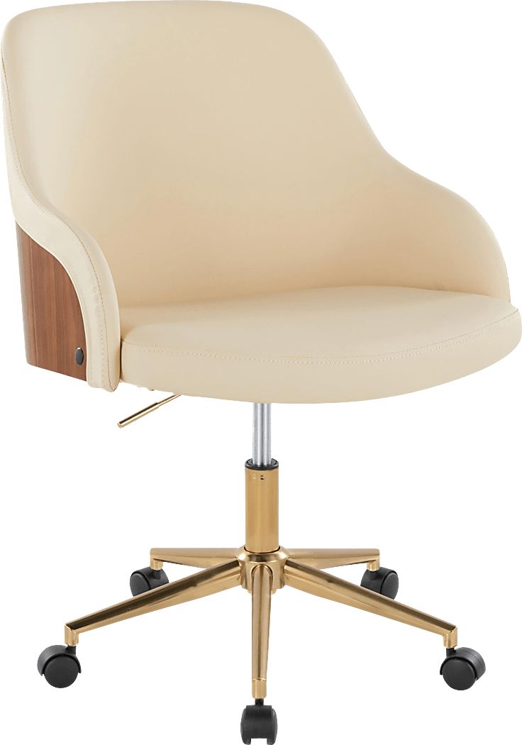 Bryta VI Cream Desk Chair - Thumbnail 3