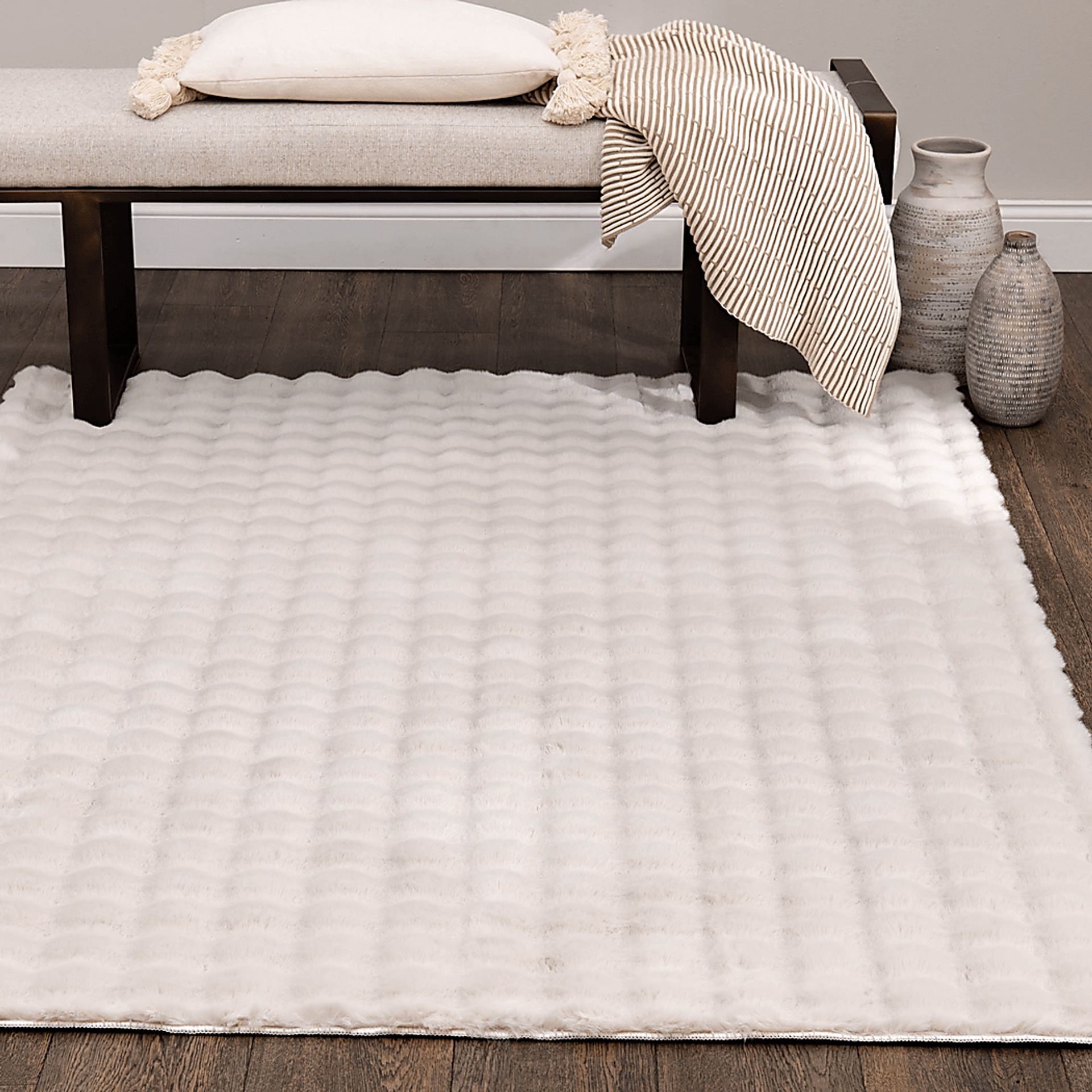 Bubble Minky Ivory 7'6 x 9'6 Rug - Image 2