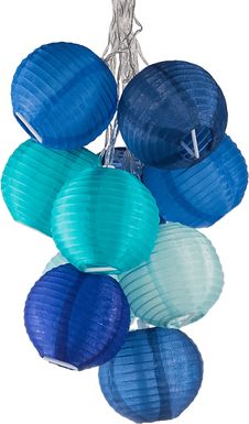 Bubbling Bauble Blue Outdoor Solar String Lights