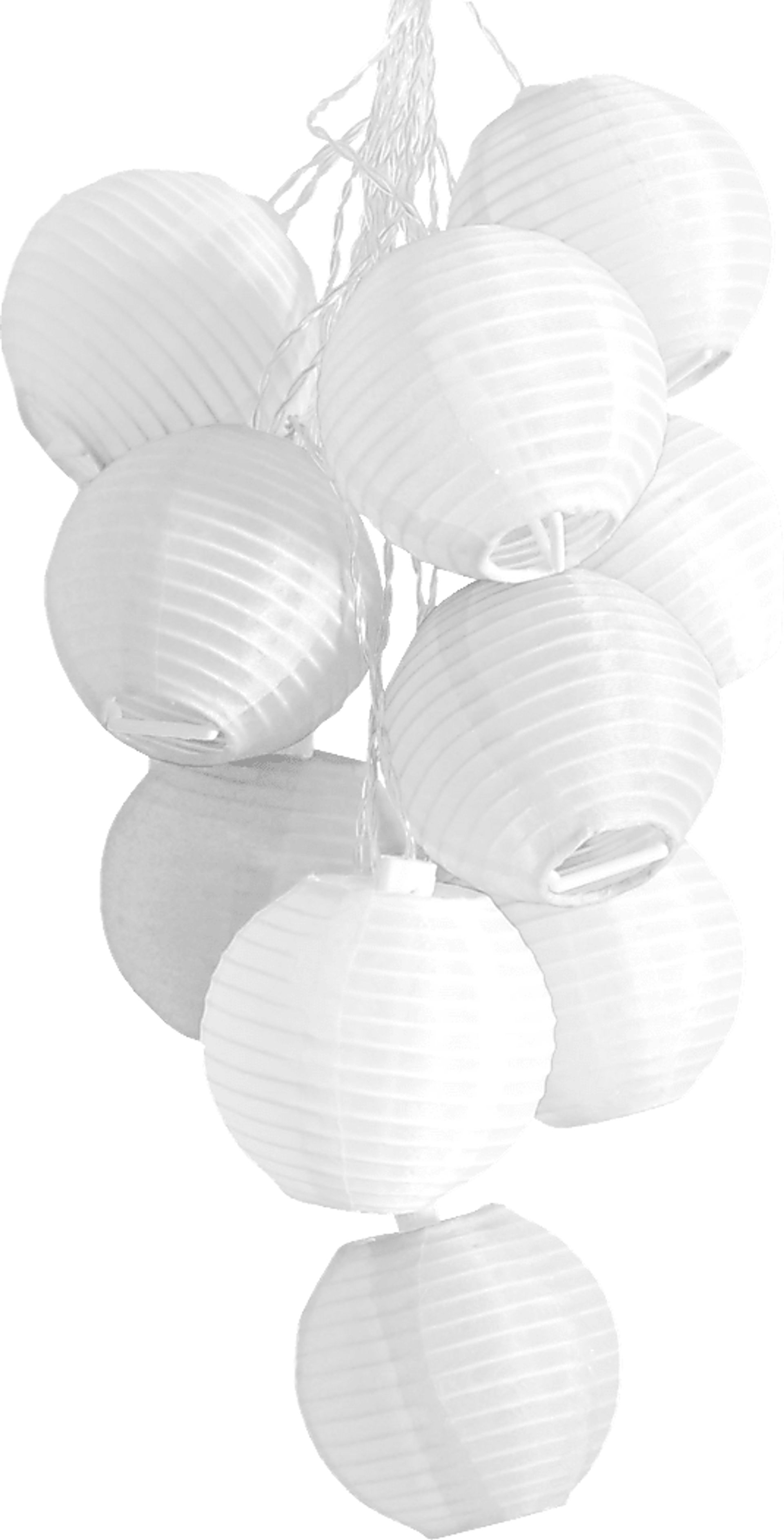 Bubbling Bauble White Outdoor Solar String Lights - Image 1