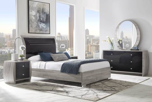 Buccone Heights Black 5 Pc Queen Bedroom - Thumbnail - Image 1