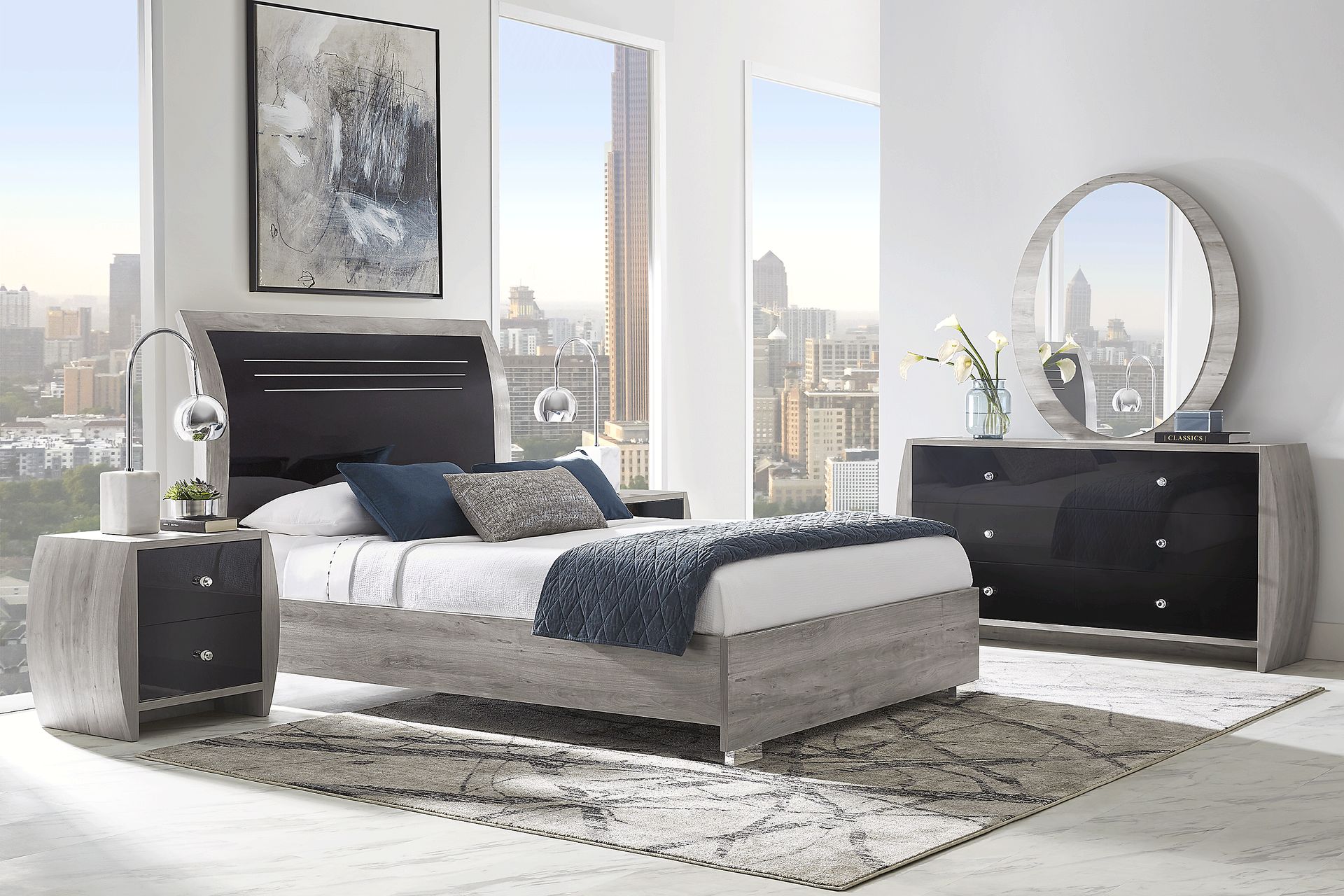 Buccone Heights Black 7 Pc Queen Bedroom - Image 1