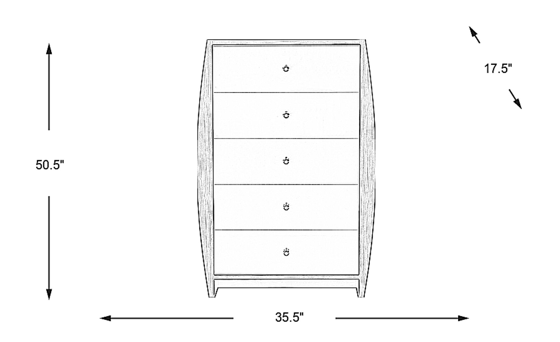 Dimension Image. Please refer to the Dimension Tab on this page for dimension details.