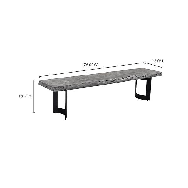 Buckoak Gray Extra Small Bench - Thumbnail - Image 3
