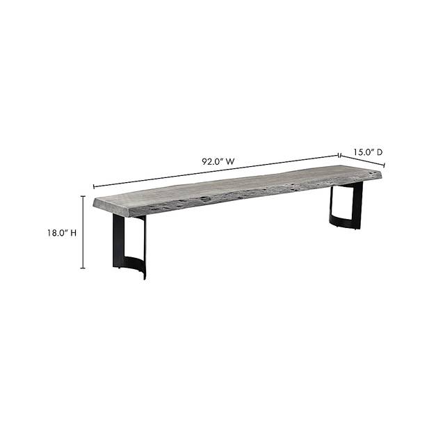 Buckoak Gray Small Bench - Thumbnail - Image 6