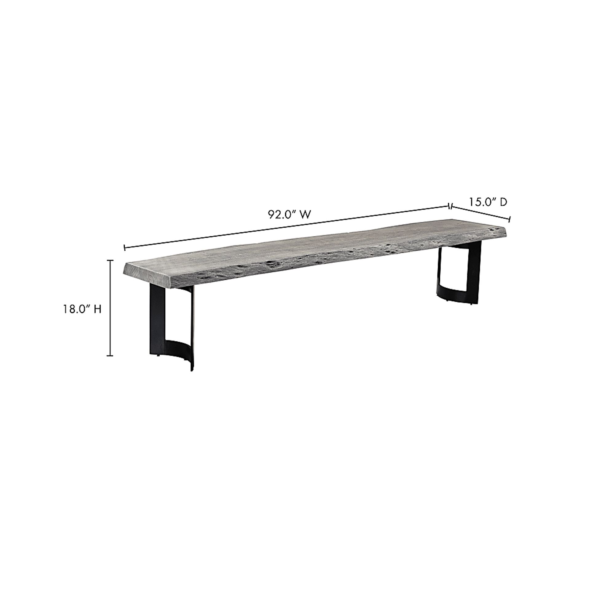 Buckoak Gray Small Bench - Image 6