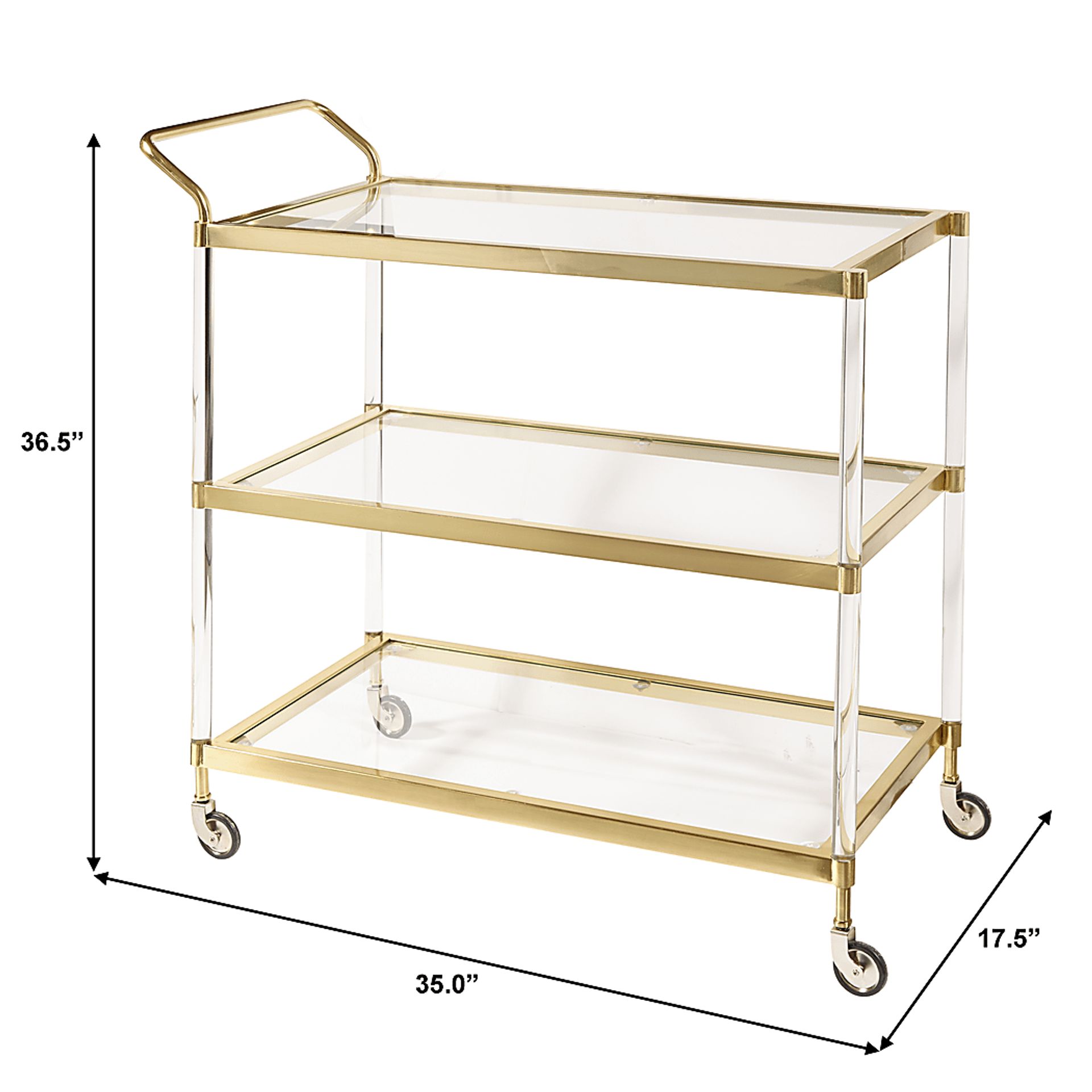 Buckthorne Gold Bar Cart - Image 5