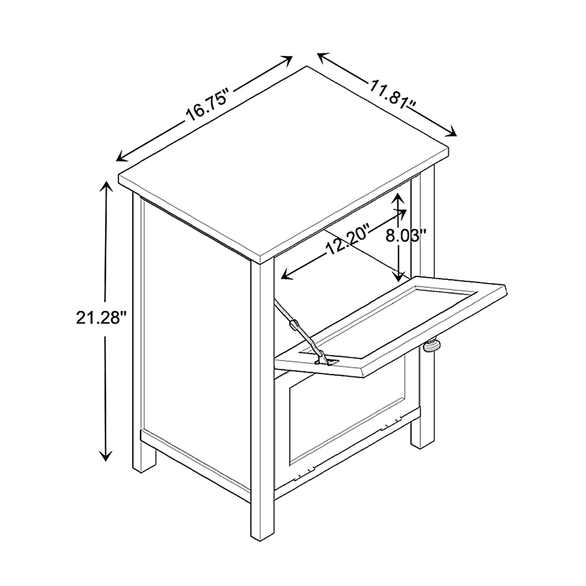 Budtime White Nightstand - Image 10