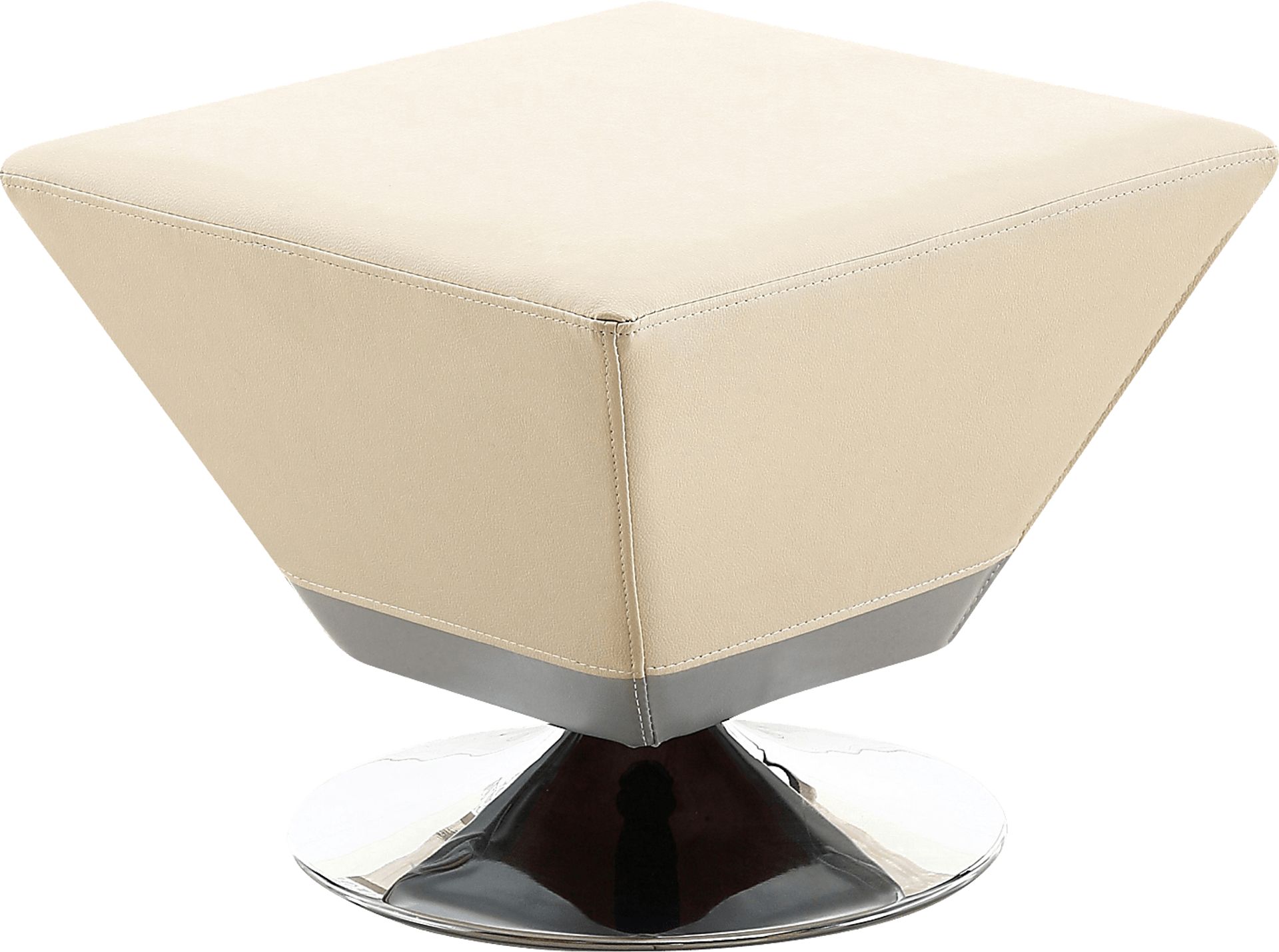 Buecker Beige Swivel Ottoman - Image 1